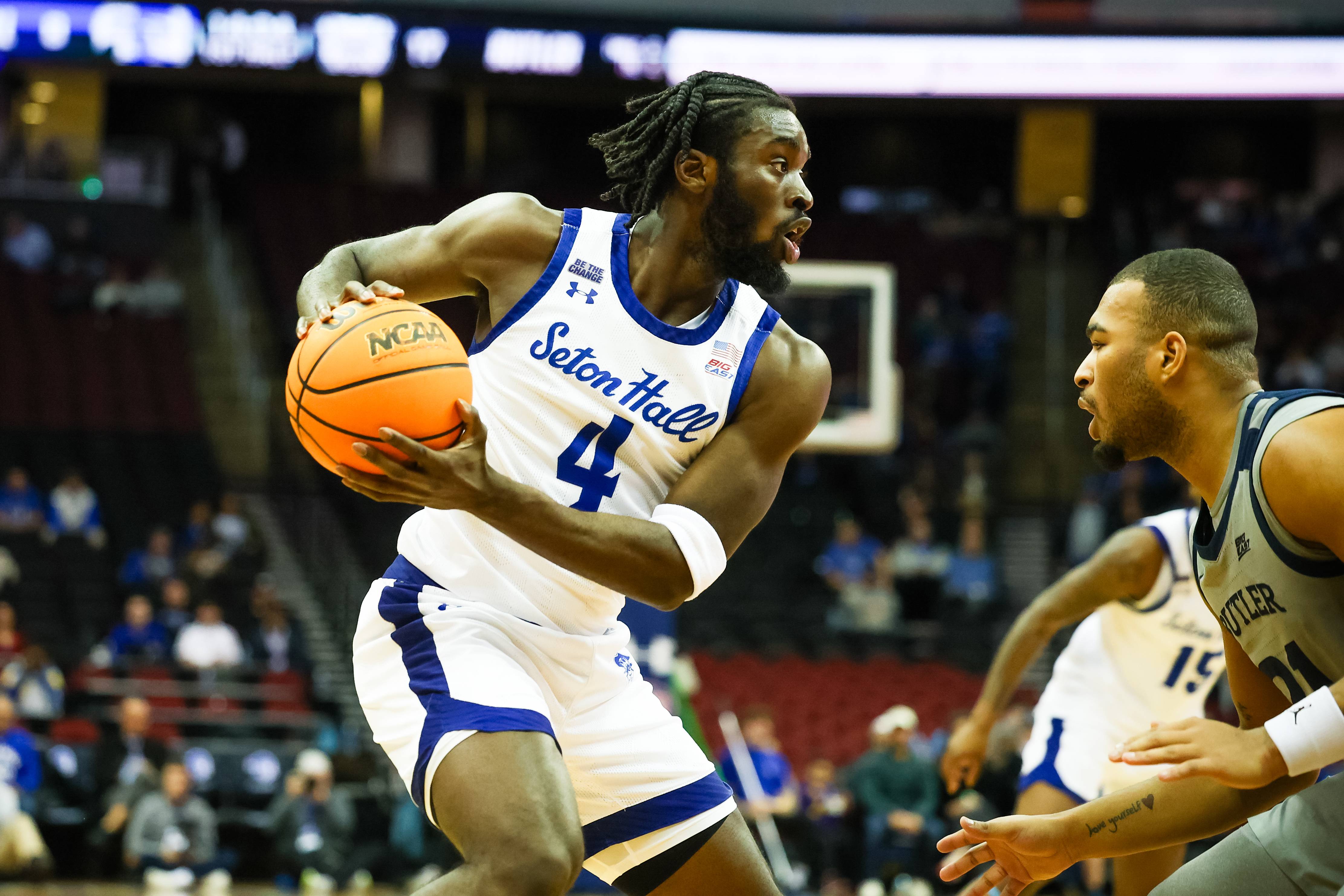 Prince Aligbe (left) led the Pirates with 17 points in the loss Wednesday night.