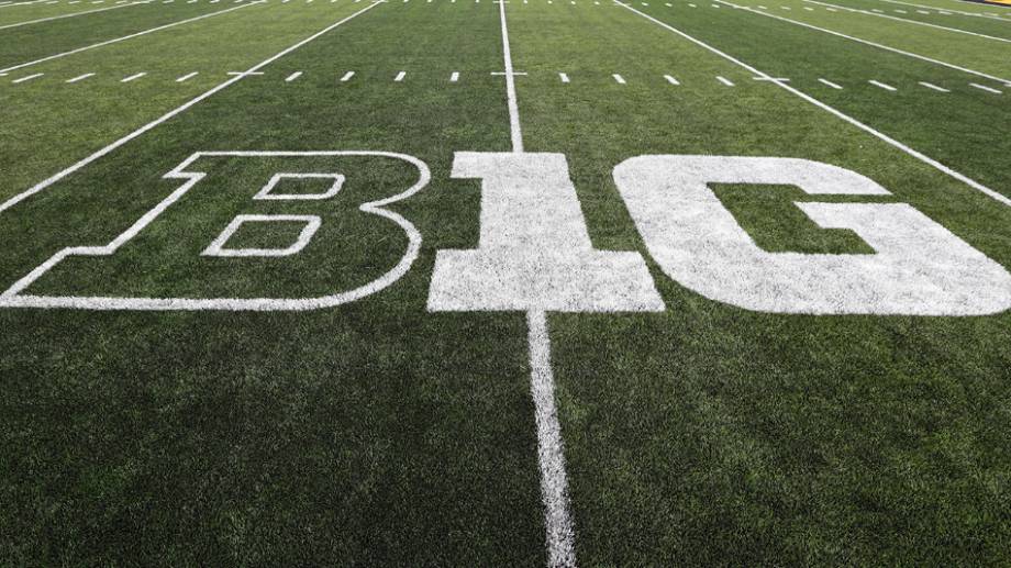 Big Ten logo painted on field