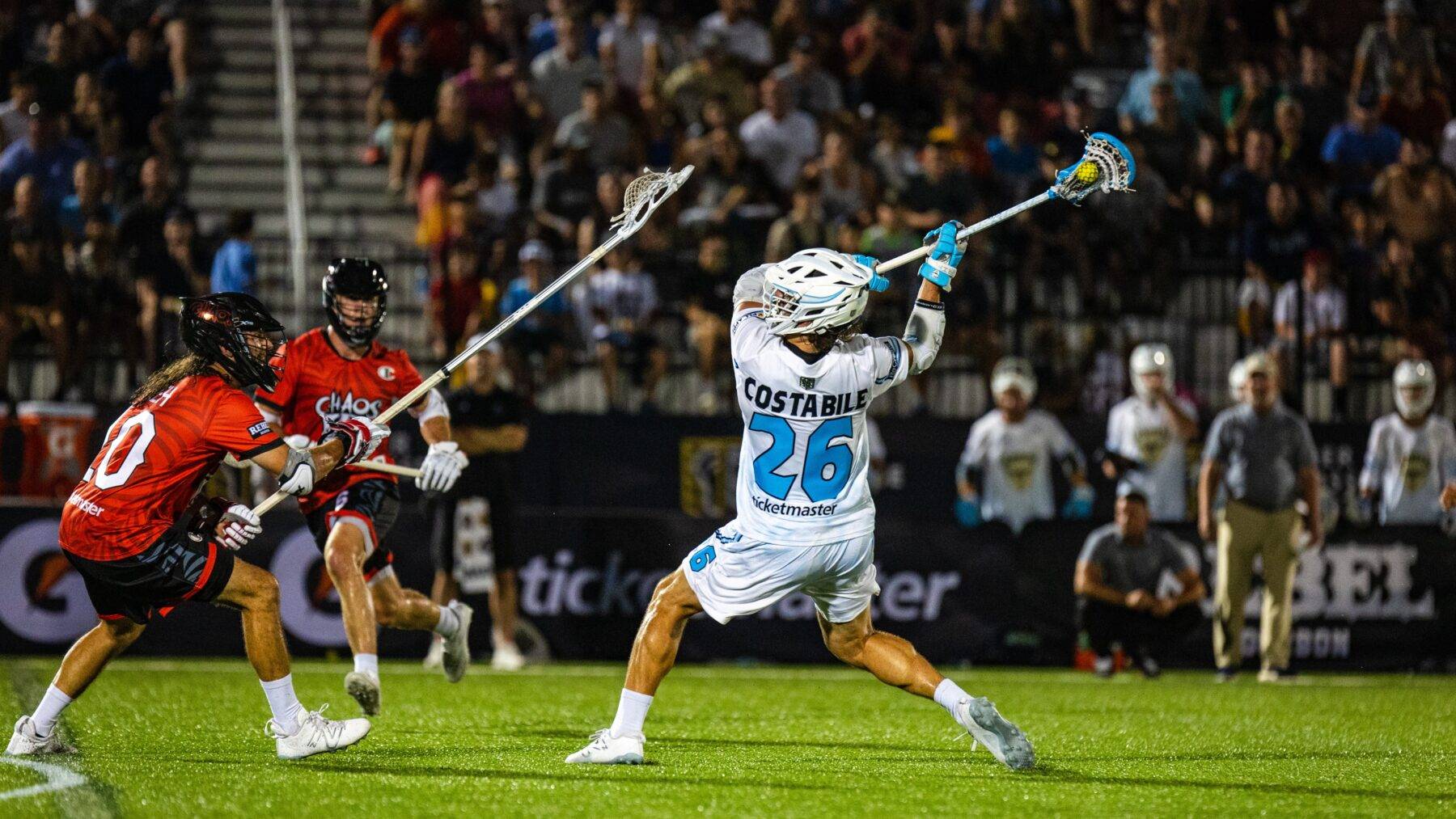 Bryan Costabile winds up for a shot in a match for the New York Atlas.