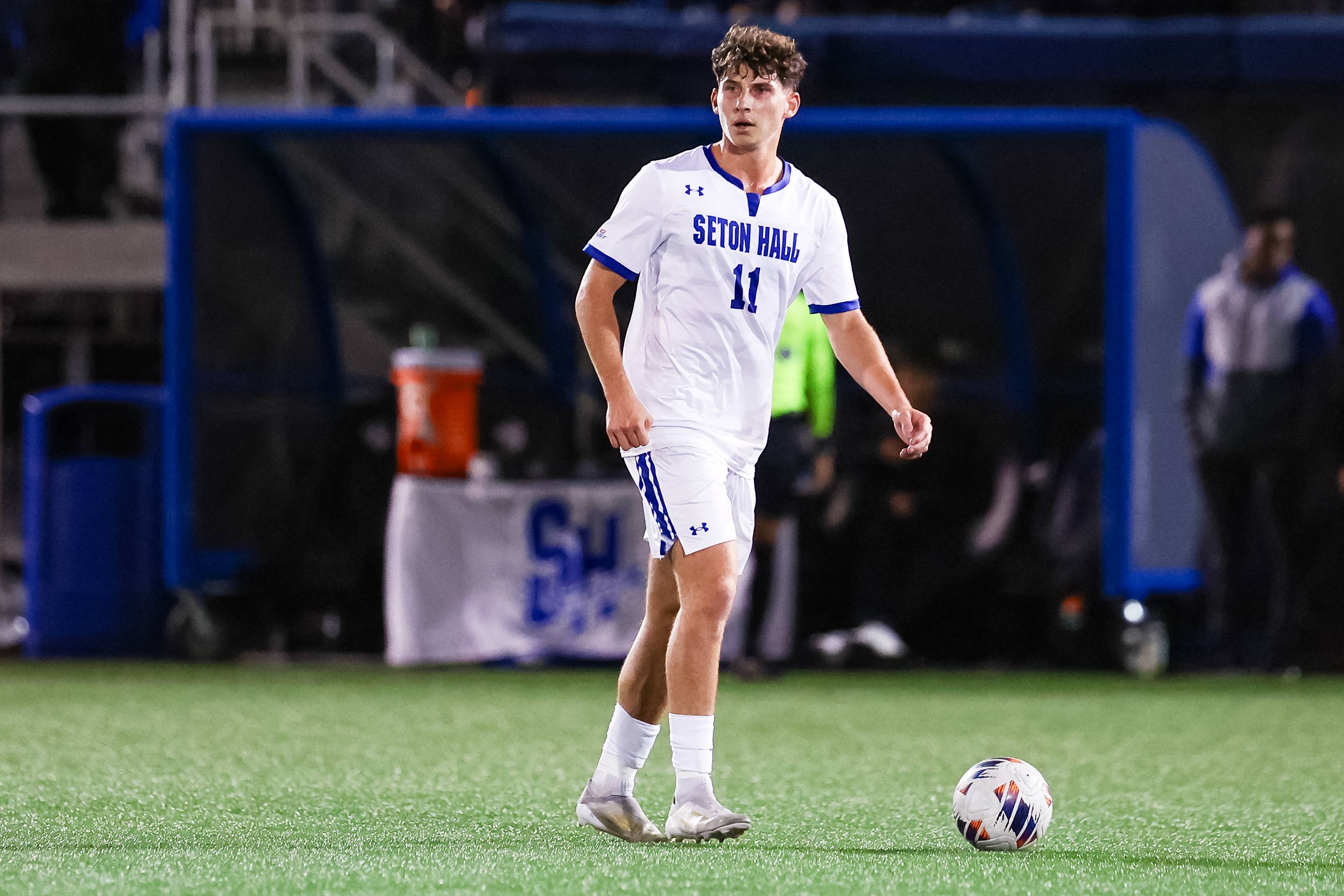 Jared Smith (11) playing in a match for the Pirates.