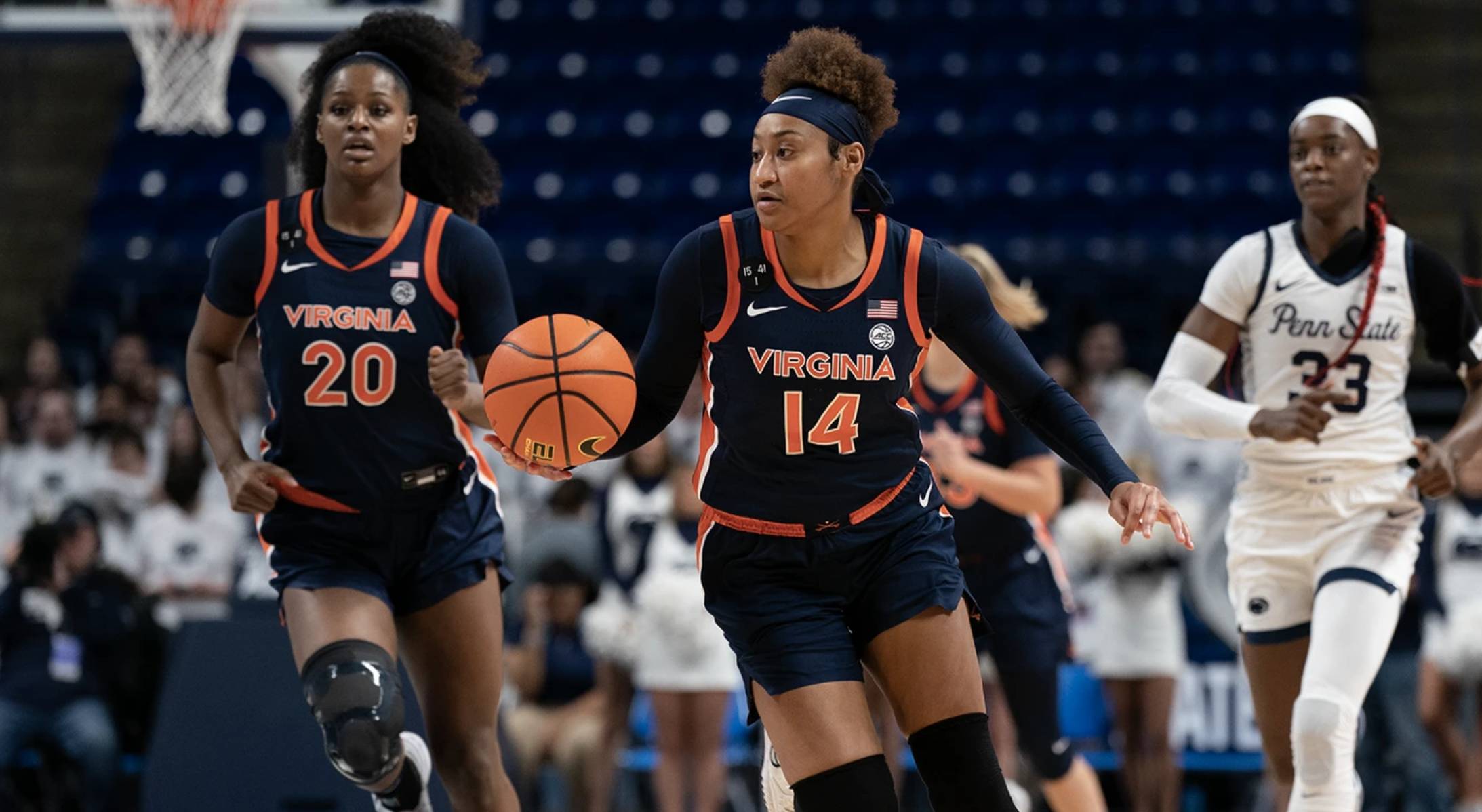 Kaydan Lawson dribbling with the basketball
