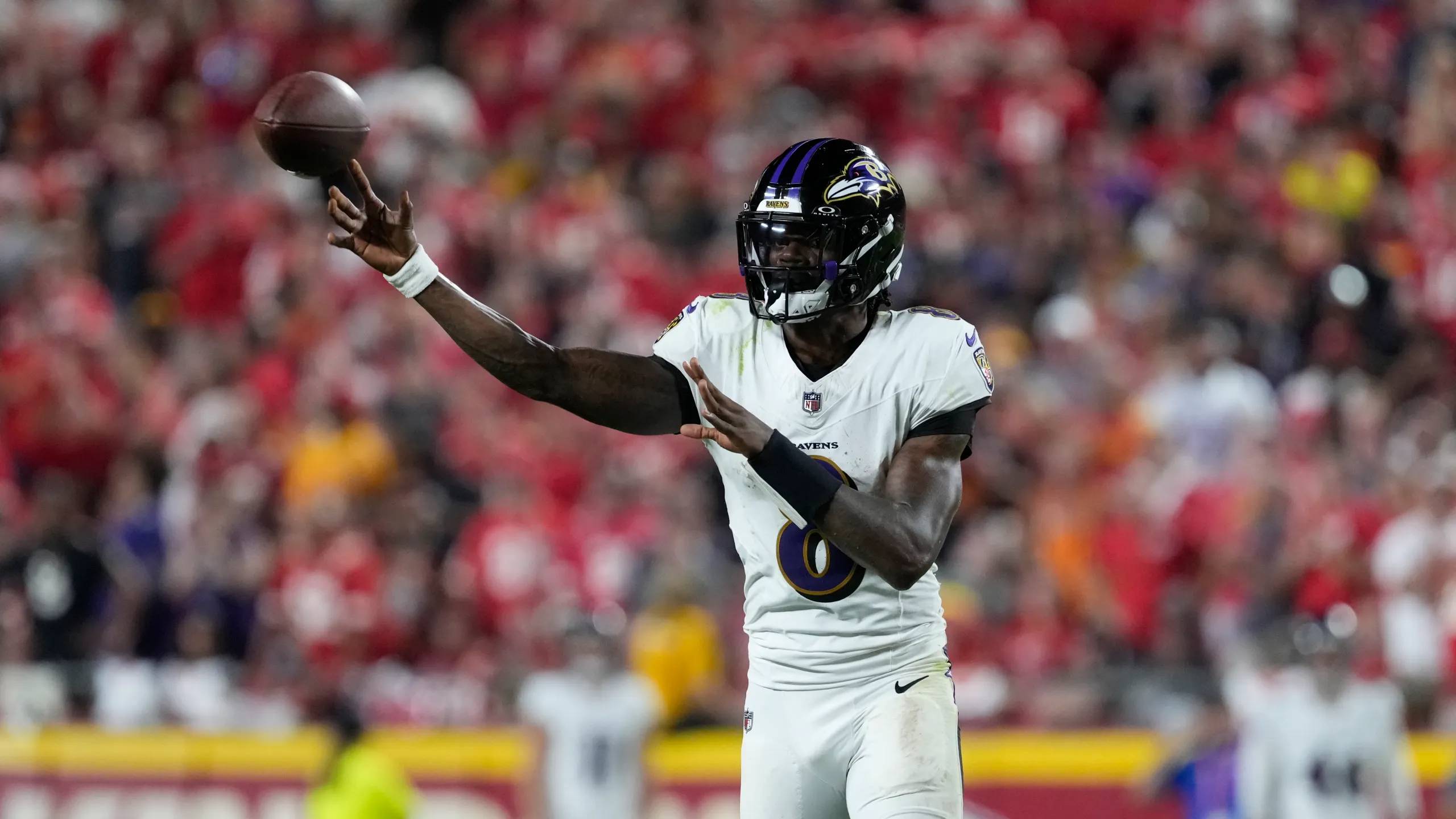 Lamar Jackson threw 41 touchdowns and only four interceptions in the 2024 regular season.