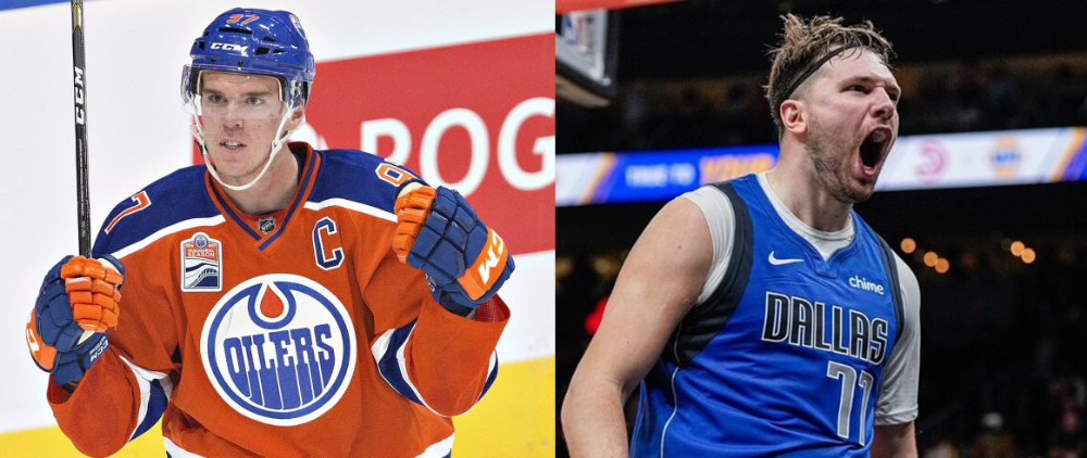 Connor McDavid (left) and Luka Doncic (right)