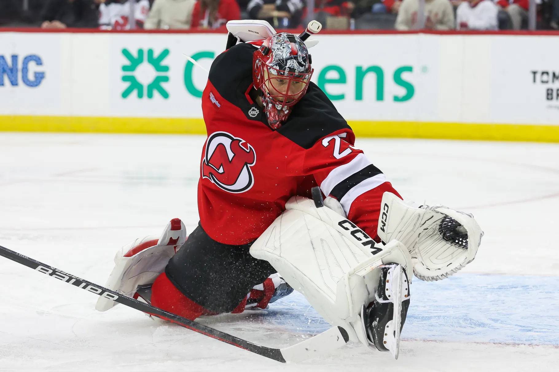 Jacob Markström earned the win for the Devils in his 500th career game.