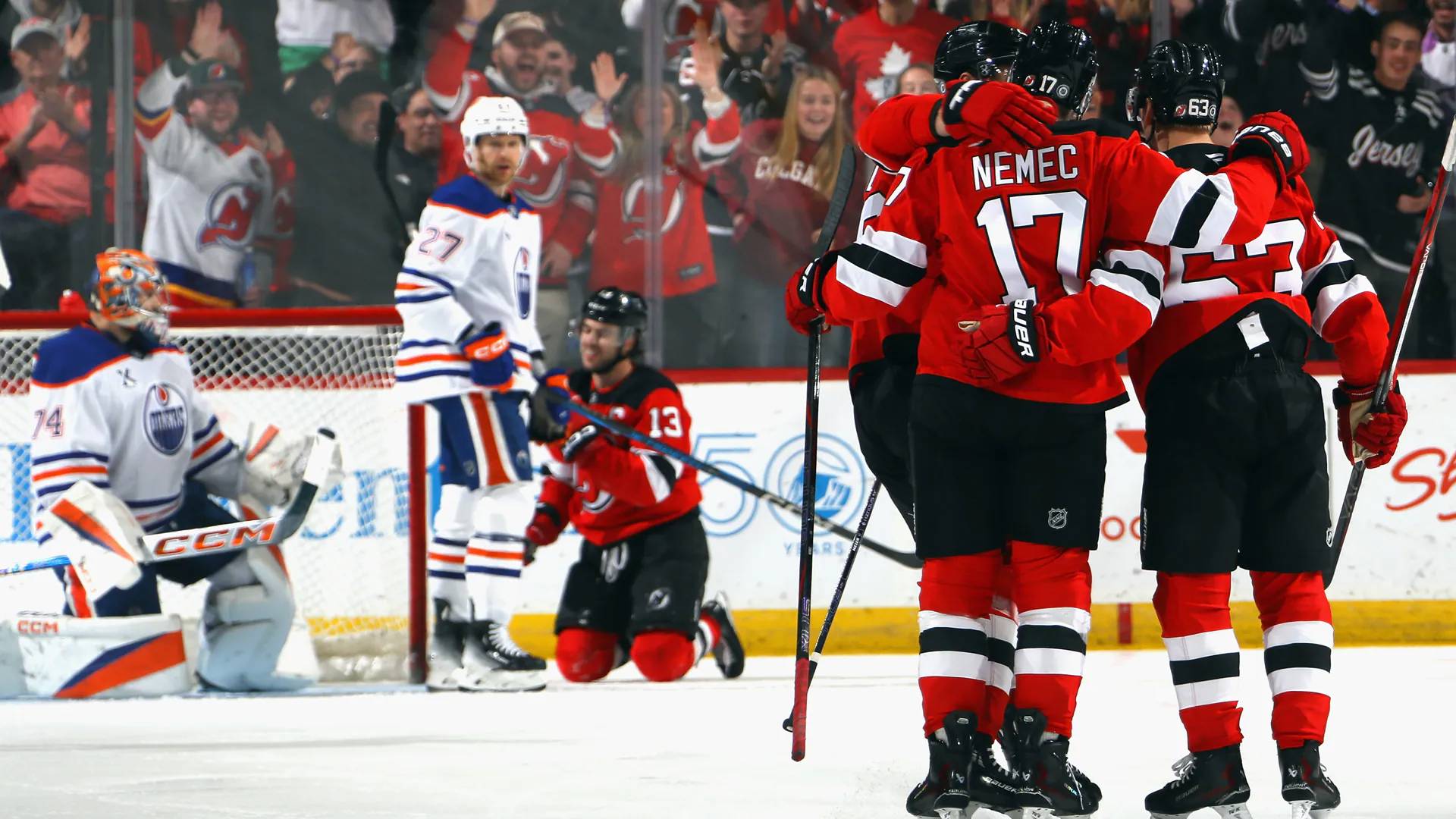 Jesper Bratt scored a goal and two assists as the Devils rallied to comeback and beat the Oilers.