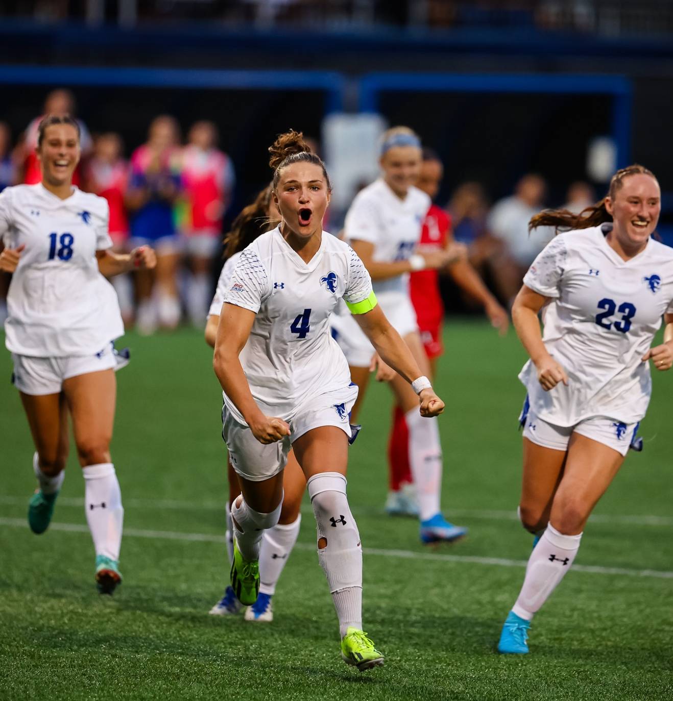Chiara Pucci after scoring the game-winning PK