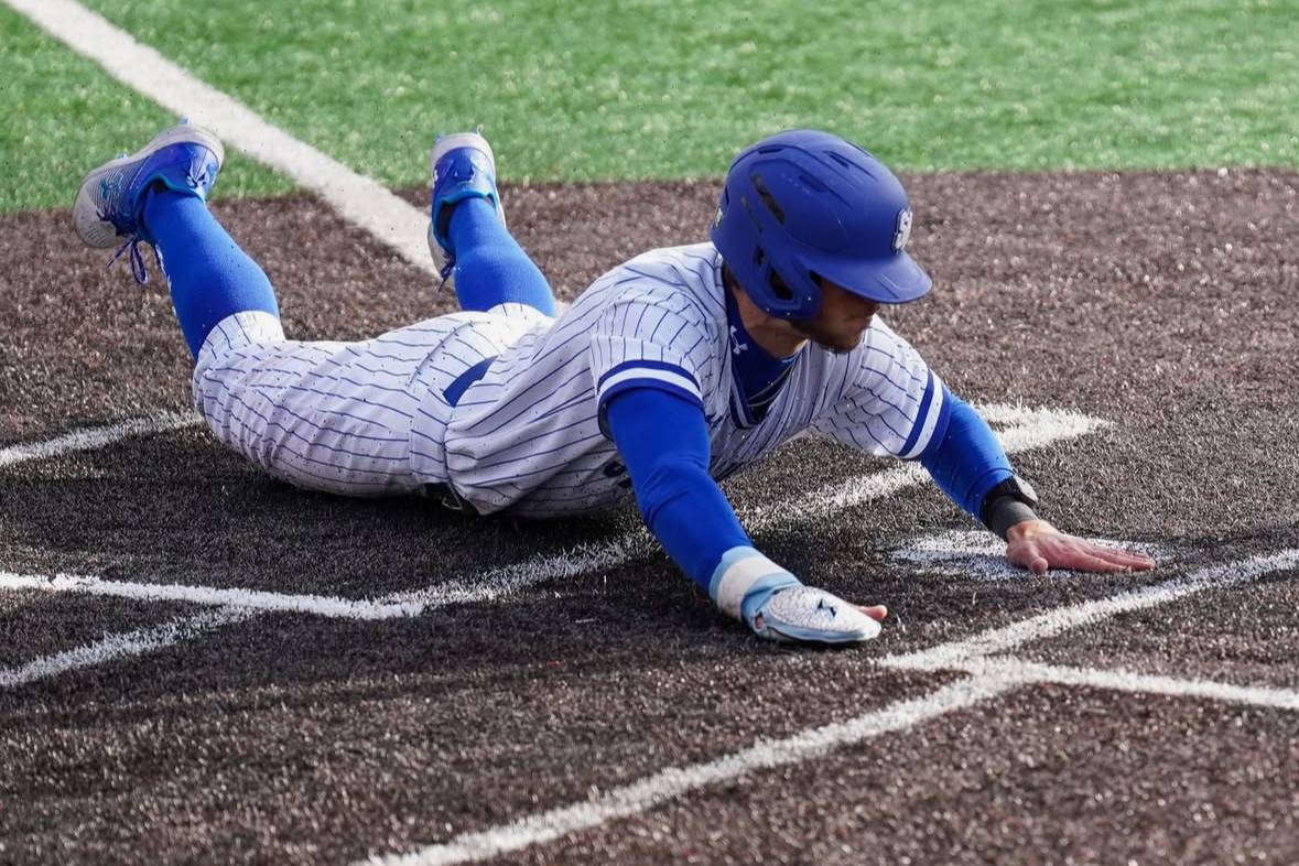 Aiden Robbins notched two hits in Wednesday's win over Saint Peter's.