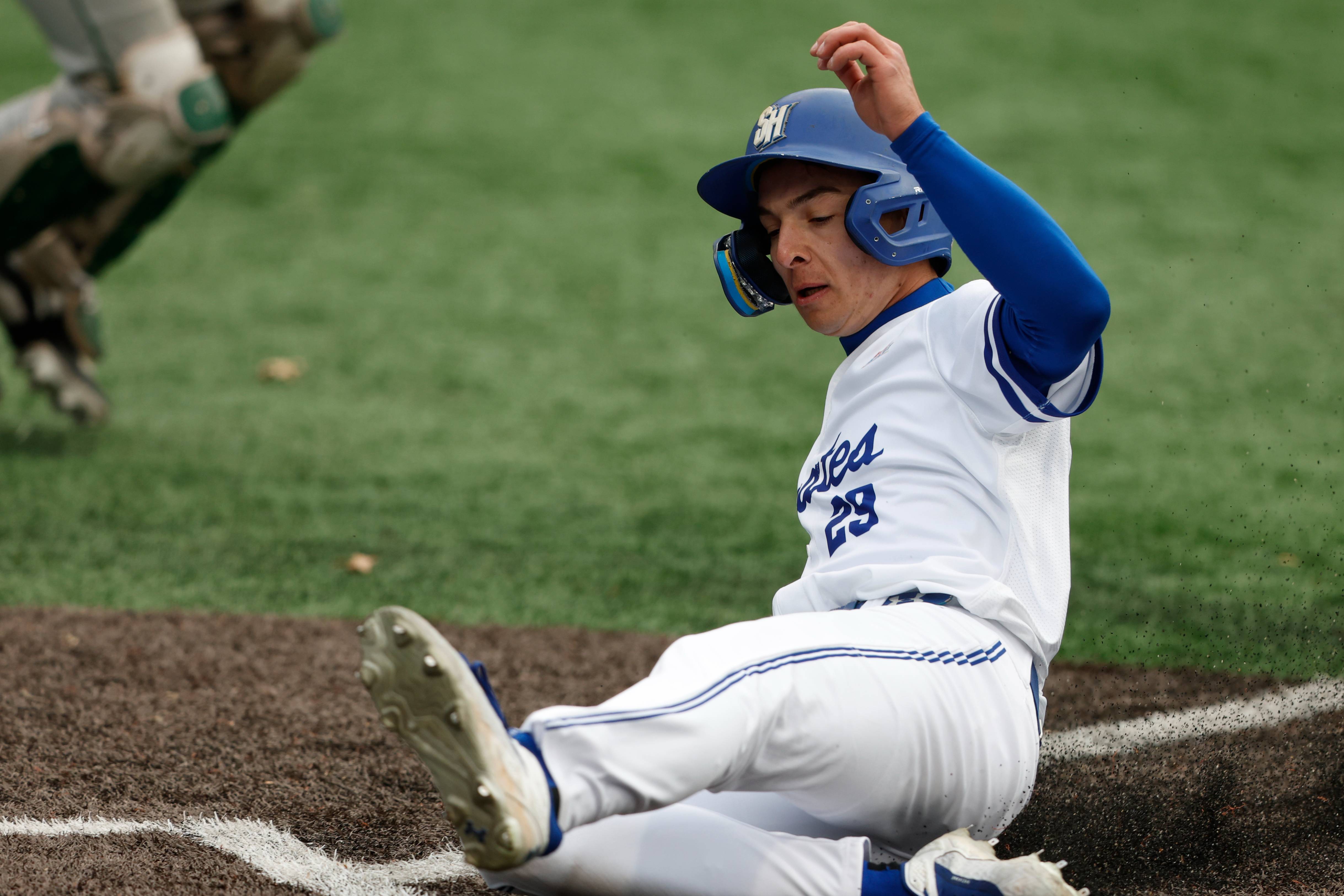 AJ Soldra recorded a double and a home run in Seton Hall's win over Saint Joseph's on Sunday.