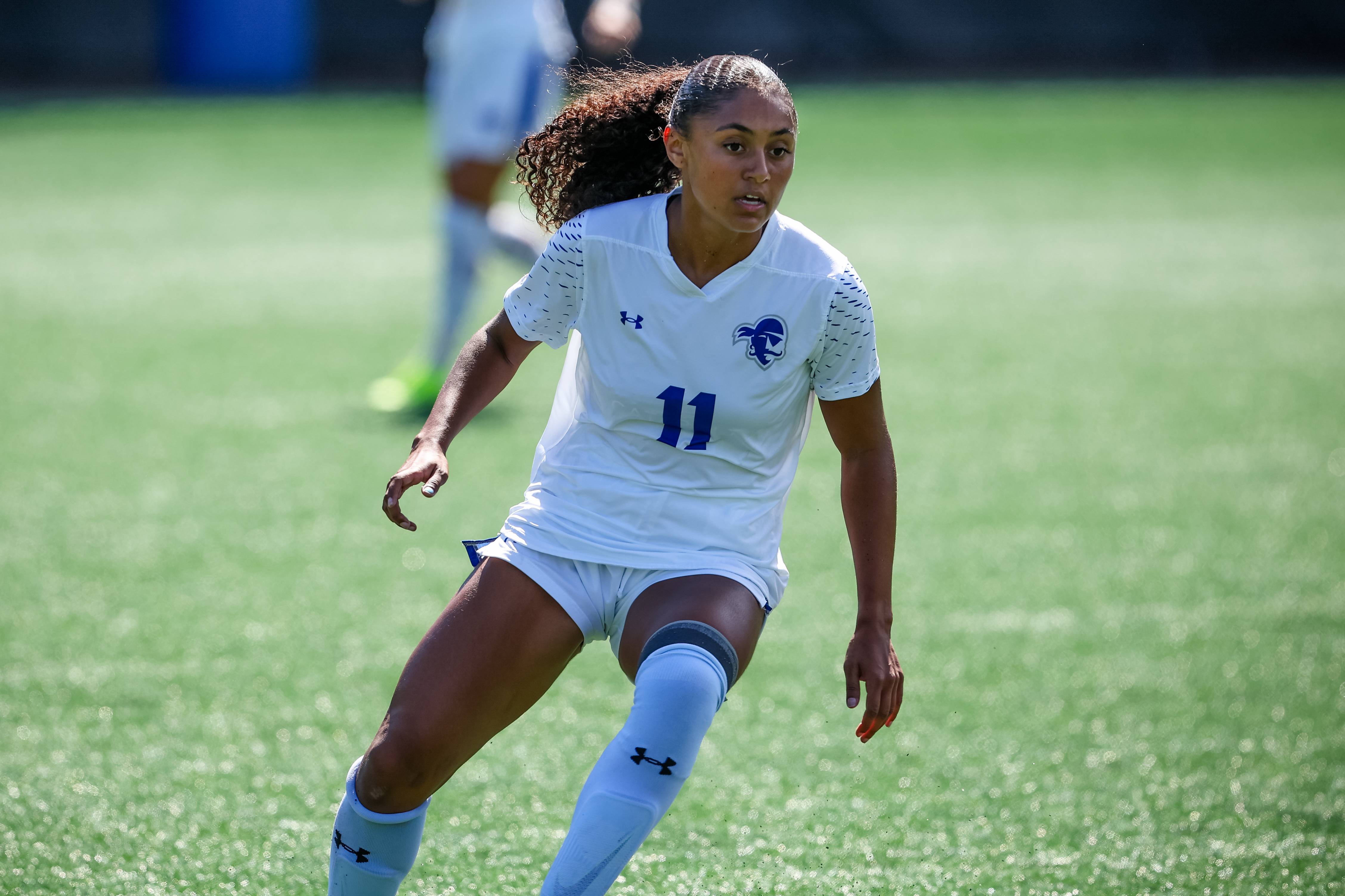 Olivia Beauvois (11) playing in a game for the Pirates.