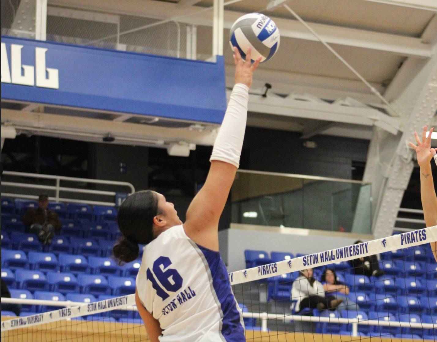 Senna Roberts-Navarro goes up for a kill